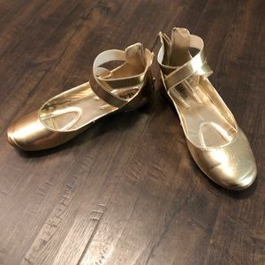 Women’s Gold Ballet Flats